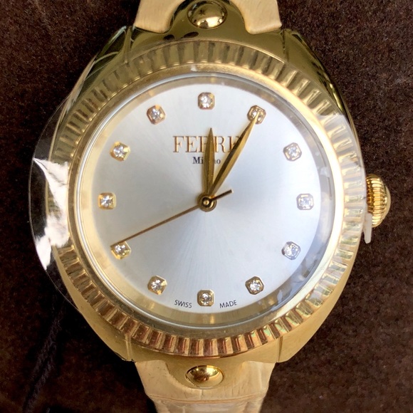 FERRE MILANO Swiss made women’s watch leather strap - Picture 4 of 16